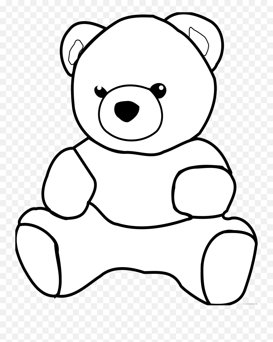 Teddy Bear Coloring Pages Dkdlv Teddy - Outline Images Of Teddy Bear Emoji,Cute Bear Emotions