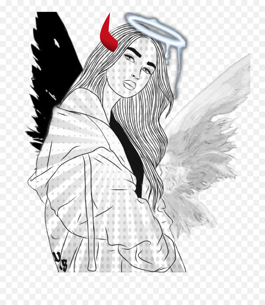 The Most Edited Devilandangel Picsart - Angel Emoji,Devil Angel Emoticons No Watermark