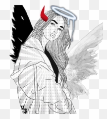 The Most Edited Devilandangel Picsart - Angel Emoji,Devil Angel Emoticons No Watermark