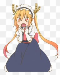 Dragon Maid Png Clipart - Maid Dragon Tohru Png Emoji,Maid Emoji