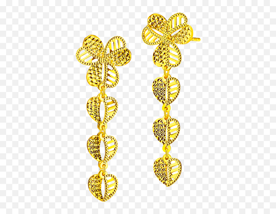 Gold - Decorative Emoji,Red Emoticon Earrings