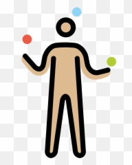Man Juggling Emoji Clipart - Imagenes De Personas Haciendo Malabares,Gingerbread Man Emoji Iphone