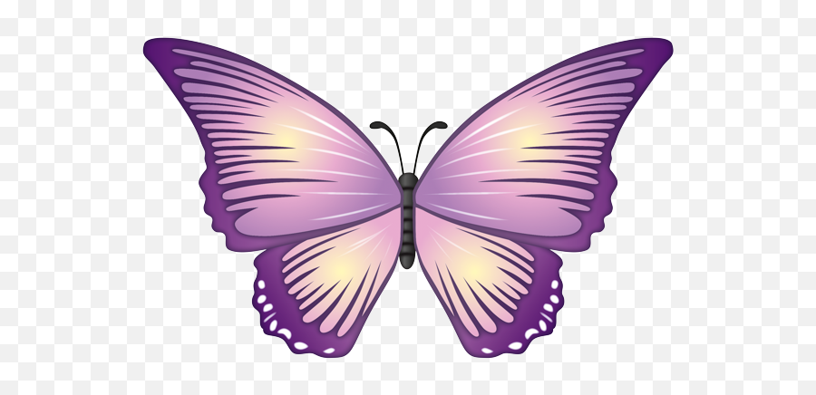 Purple Butterfly Emoji - Girly,Purple Shimmer Emoji