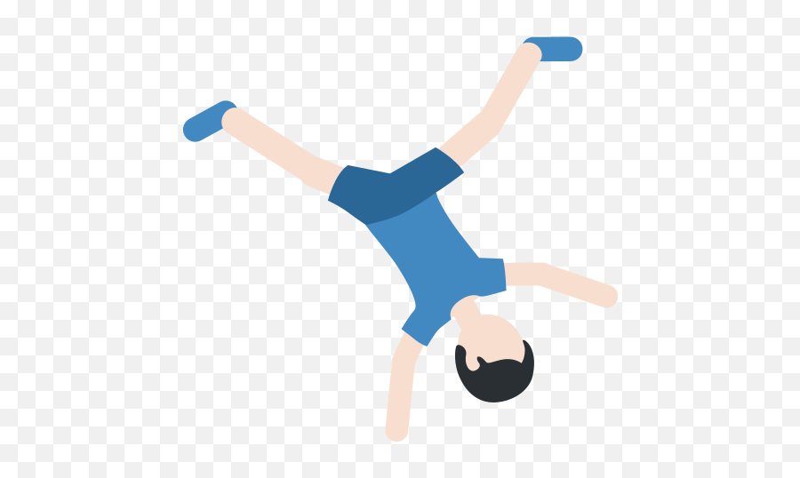 U200d Man Cartwheeling Emoji With Light Skin Tone Meaning - Cartoon Cartwheel,Light Teal Emojis