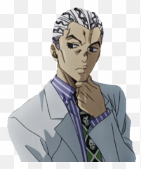 Jojo Sticker - Kira Yoshikage Anime Png Emoji,Jojo Thinking Emoji