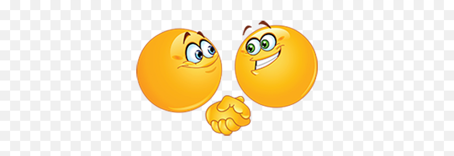 Classic Emojis - Handshake Emoji On Black Background,Smile Emoji Widget