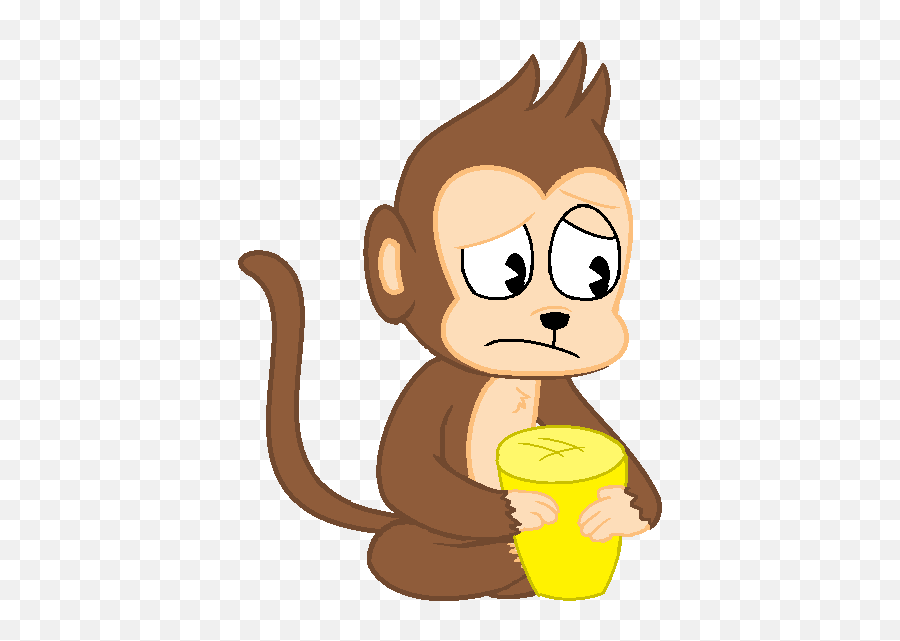 Download Monkey Vector Sad Cartoon - Sad Cartoon Monkey Emoji,Vector Sad Emoji Png