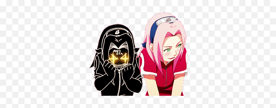 Top Sakura Haruno Stickers For Android U0026 Ios Gfycat - Sakura Naruto Gif Transparent Emoji,Naruto Emoji