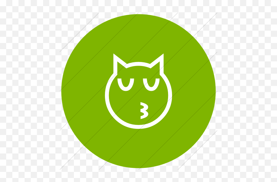 Iconsetc Flat Circle White On Green Classic Emoticons - Dot Emoji,Eyes Emoticons