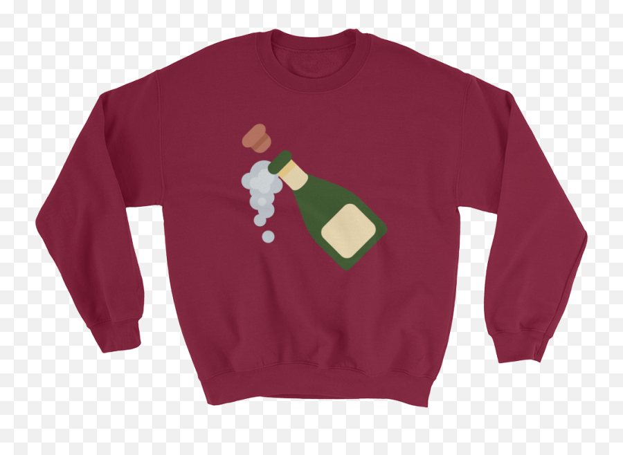 Champagne Emoji Sweatshirt - Maine Sweatshirts,Cozy Emoji