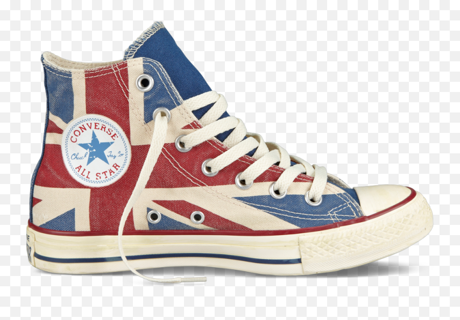 Chuck Taylor Distressed Union Jack - Union Jack Converse Emoji,Star Shoe Emoji