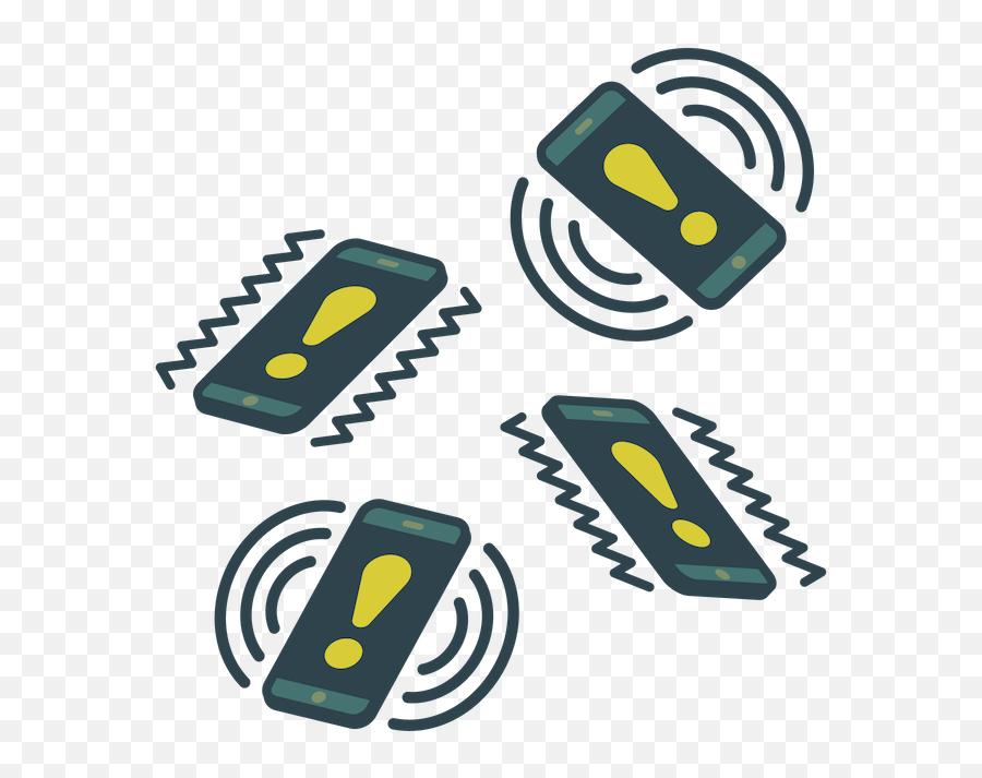 Irritated Person Surrounded By Vibrating And Beeping Clipart - Portable Emoji,Vibrating Emoji
