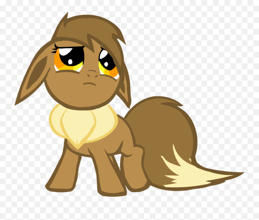 Download Hd Sad Eevee - Pokemon As My Little Pony Emoji,Eevee Emoji