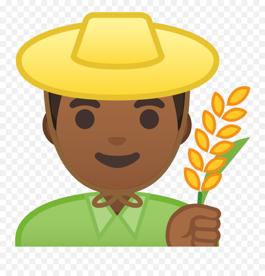 Woman Farmer Medium Dark Skin Tone - Dark Farmer Cartoon Transparent Emoji,Fedora Tip Emoji