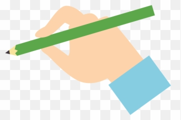 Hand Is Writing With A Pencil Clipart - Transparent Hand With Pencil Png Clipart Emoji,Paper Pencil Boy Emoji