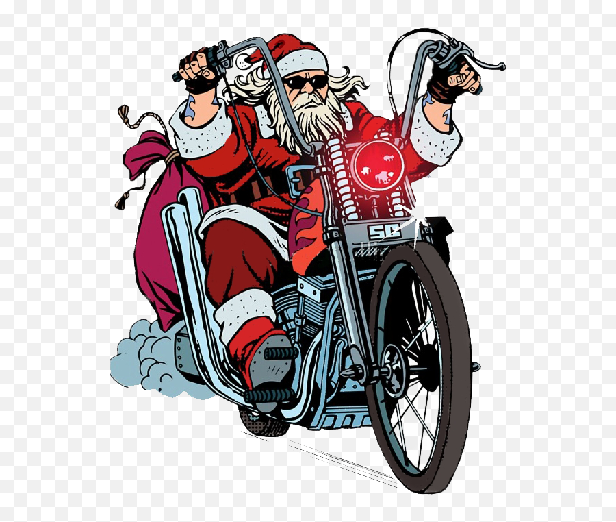Santa Claus Harley Davidson Clipart - Full Size Clipart Santa Claus Harley Davidson Emoji,Biker Emoji