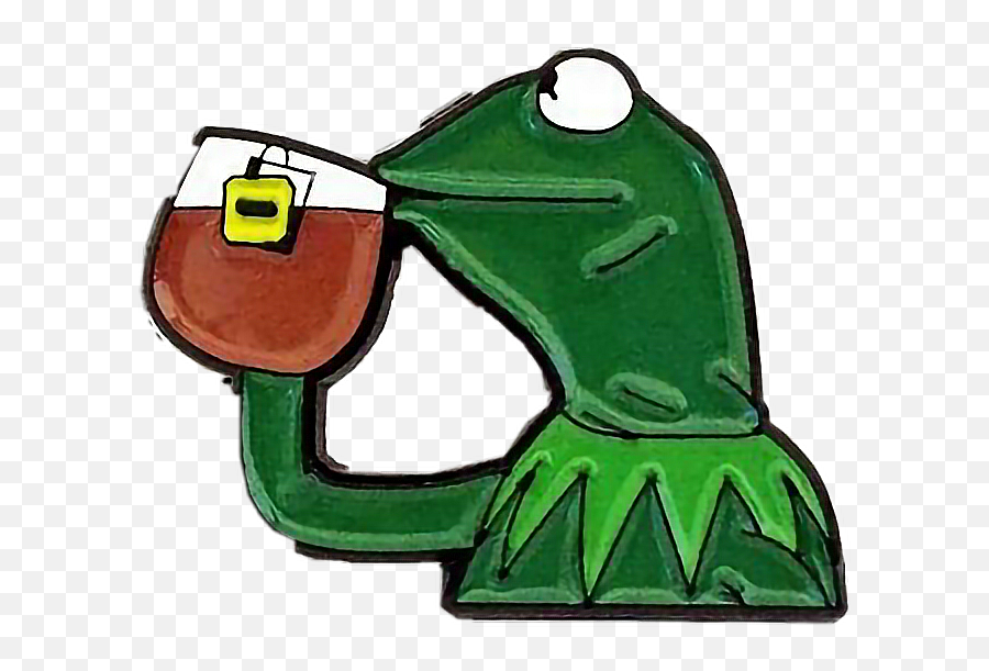 Kermit Tea Aesthetic Sticker - Kermit Sip Png Emoji,Kermit And Tea Emoji