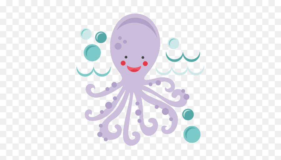 Cute Octopus Cartoon Png - Transparent Cute Octopus Png Emoji,Purple Octopus Emoji