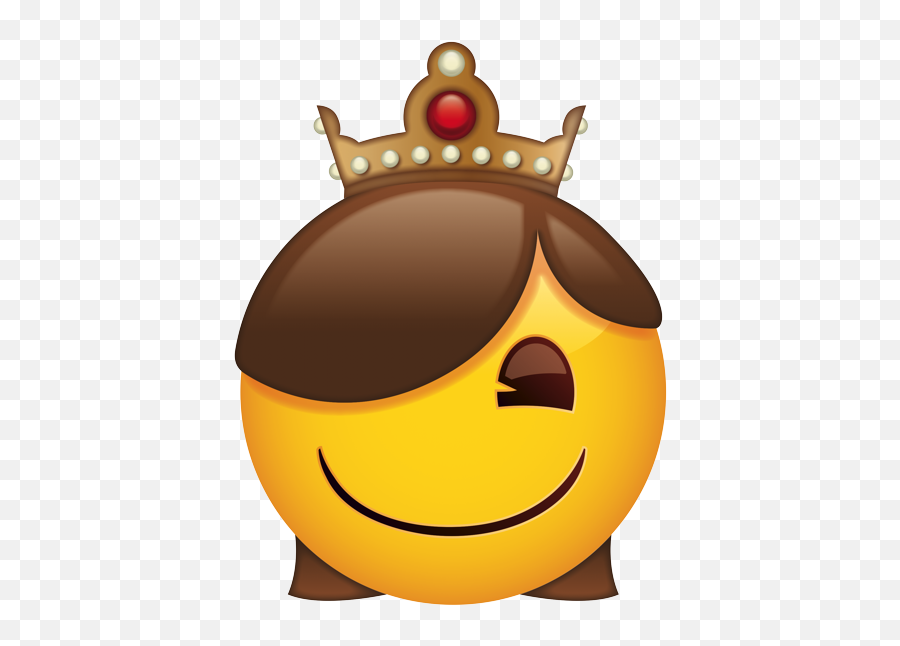 Smiling Queen Face - Happy Emoji,Queen Emoji