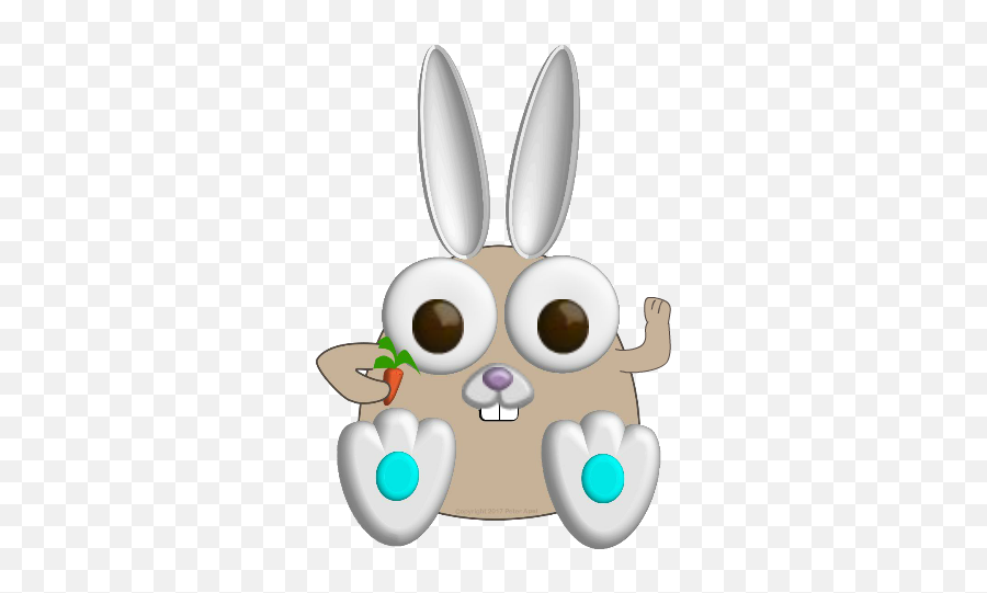 Chicks Bunnies And Eggs By Peter Apel - Happy Emoji,Emoji Heart Eyes Bunny Ears