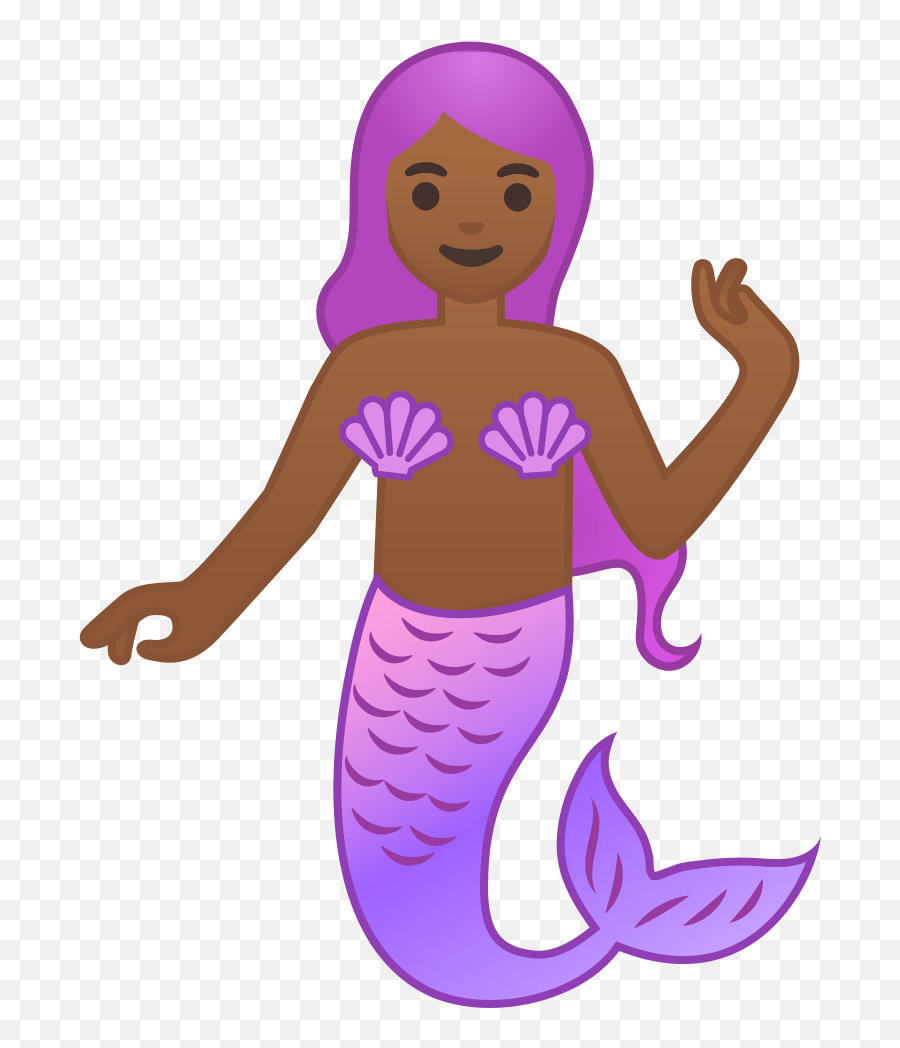 Mermaid Medium Dark Skin Tone Icon - Mermaid Emoji Meaning Emoji Mermaid,What All The Galaxy Emojis Mean