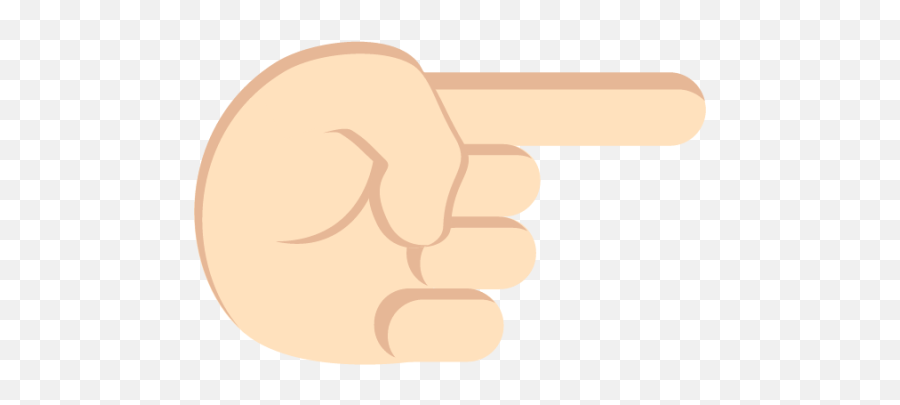 Left Hand Pointing Right Light Skin - Sign Language Emoji,Do They Have A Left Hand Thumbs Up Emoticon
