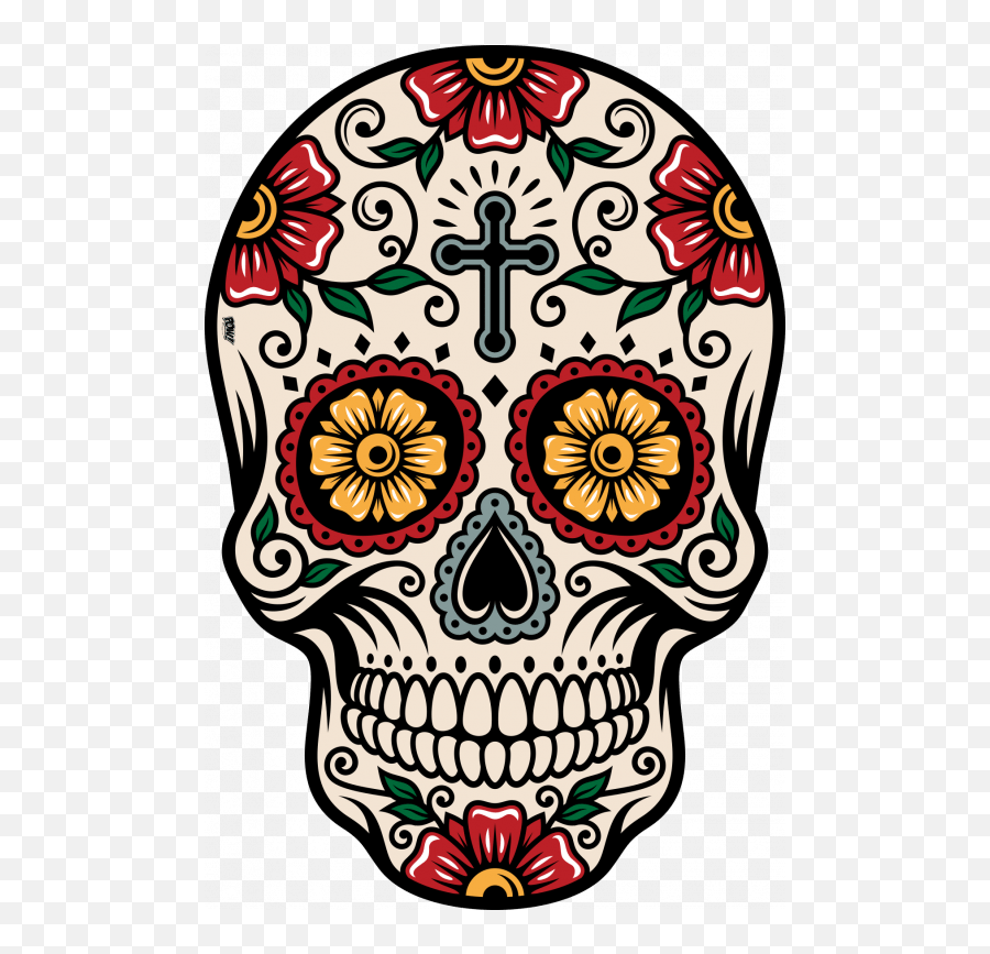 Sugar Skull Art Skull Artwork - Sugar Skull Dessin Emoji,Sugar Skull Emoji
