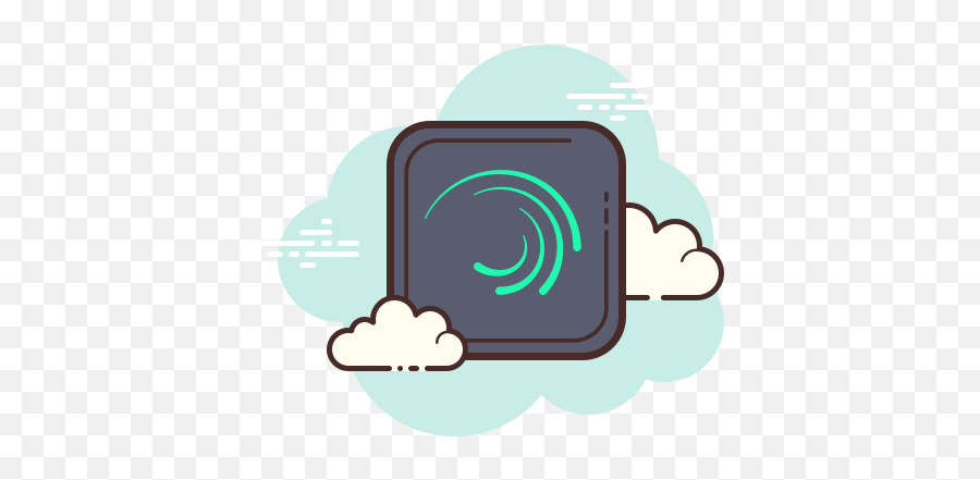 Alight Motion Icon In Cloud Style - Icon Alight Motion Png Emoji,Motion Emoji Love Download