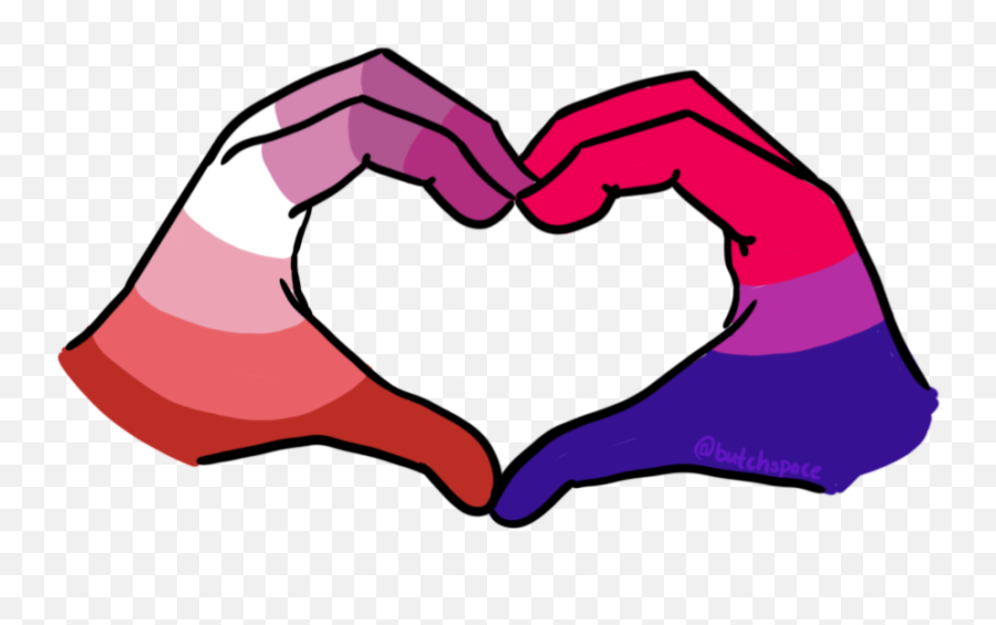 Lesbian - Bi Girl Solidarity Sticker Bisexuality Clipart Transparent Bi Pride Stickers Emoji,Bisexuality Emoji