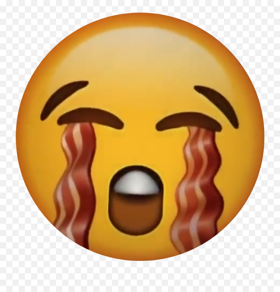 Crying Sticker - Crying Rainbow Tears Emoji,Bacon Emoji