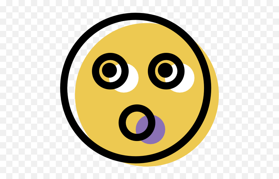 Emoticon People Smiling Surprised Face Interface - Dot Emoji,Surprised Emotions