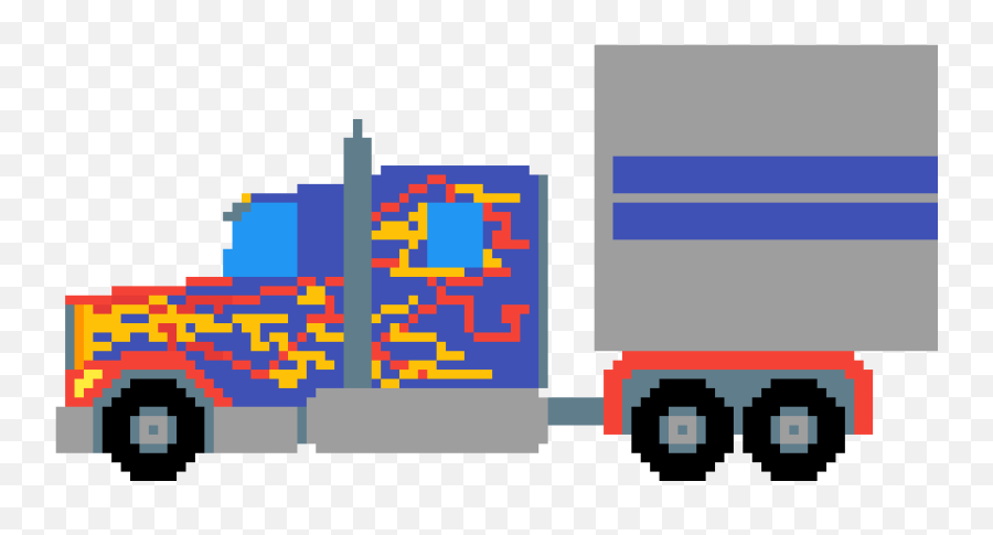 Pixilart - Optimus Prime Truck By Anonymous Emoji,Emojis Trucks