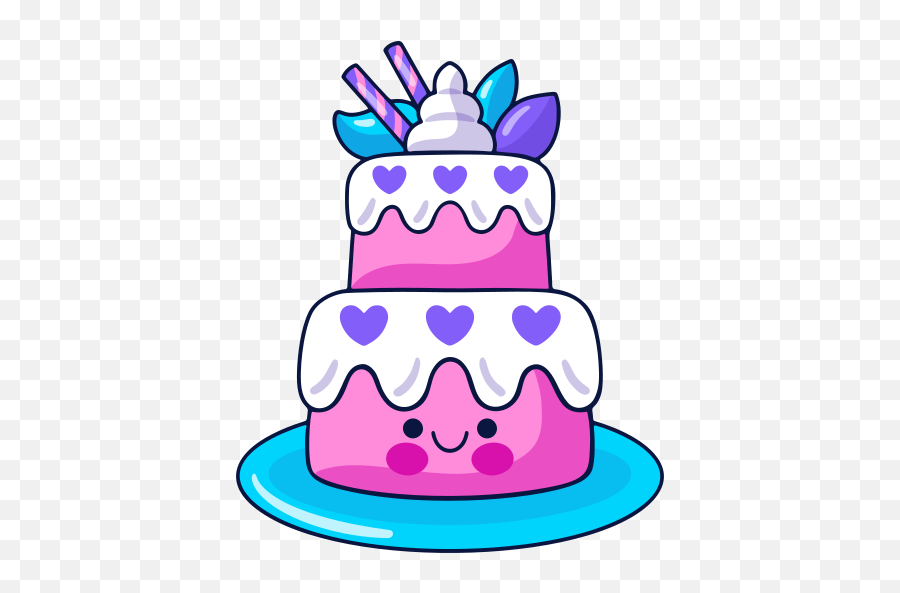 Birthday Cake Stickers - Free Food Stickers Emoji,How To Make Birthday Cake Emoticon