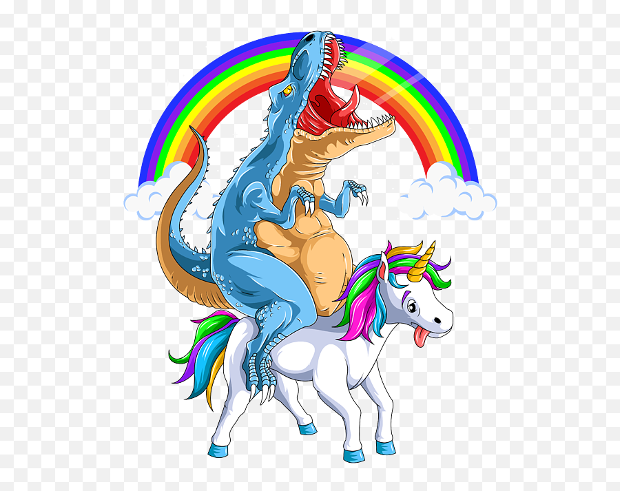 T - Rex Riding Unicorn For Men Women Kids Men Dinosaur Party Emoji,Unicorn From Emotions