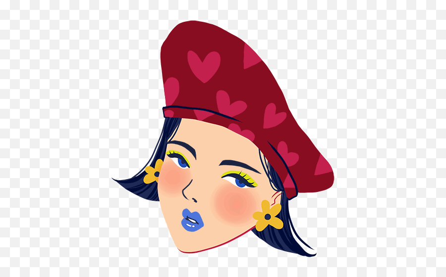 Happy Girl Sticker By Rovliene Kalunsinge For Ios U0026 Android Emoji,Pompadour Emoji