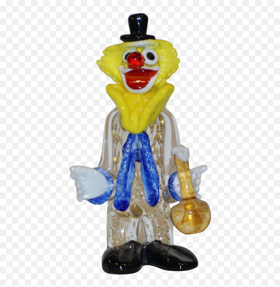 Murano Clown With Wine Bottle Blue Hat Gold Hair Blue Tie Emoji,Easter Island Statues Emoji