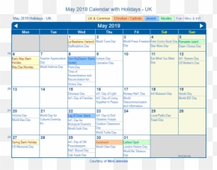 May 2019 Calendar With Holidays - United Kingdom February 2018 Calendar With Holidays Emoji,Memorial Day Emoji