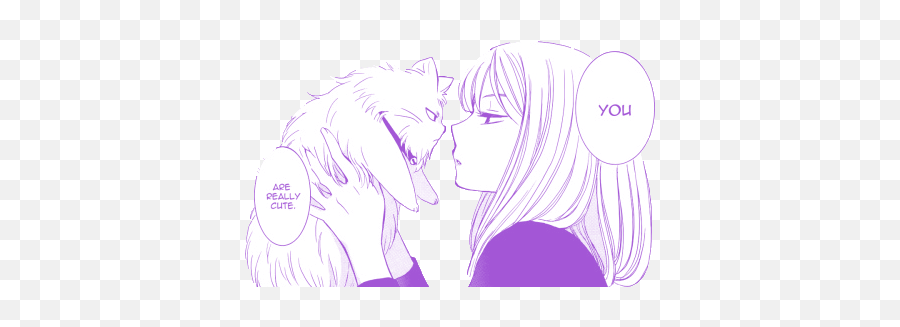 Neko - Purple Manga Anime Aesthetic Emoji,Anime Shrug Emoji