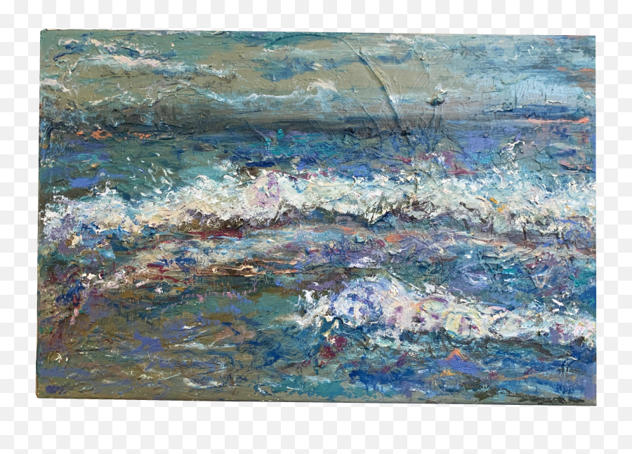 Sea Me Contemporary Abstract Seascape Oil Painting By Nancy T Van Ness - Fine Arts Emoji,Painting Emotions