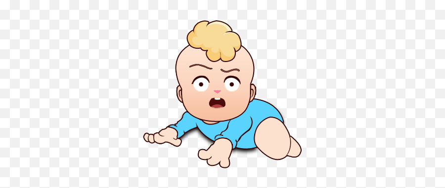 The Baby Boss Emoji Sticker Pack - Baby Crawling,Baby Crawling Emoji