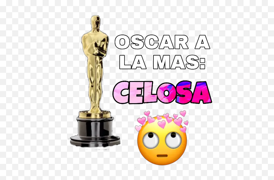 Sticker Maker - Premios Oscaru0027s 2 Does The Oscar Statue Hold Emoji,Trophy Emoticon