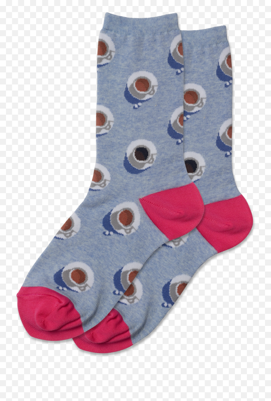 Womenu0027s Coffee Cups Crew Socks - Blue Heather For Teen Emoji,Emoji Popcorn Cups