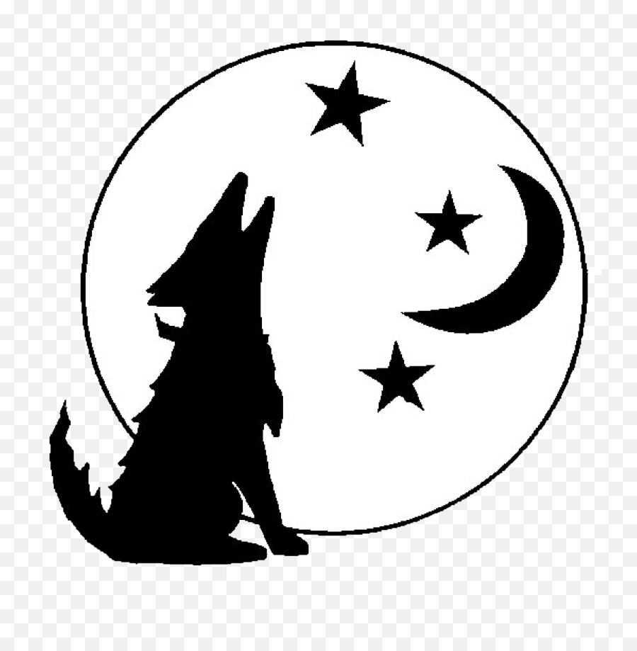 Thank You Parents - Coyote Howling At The Moon Drawing Howling Coyote Clipart Emoji,Howling Emoji