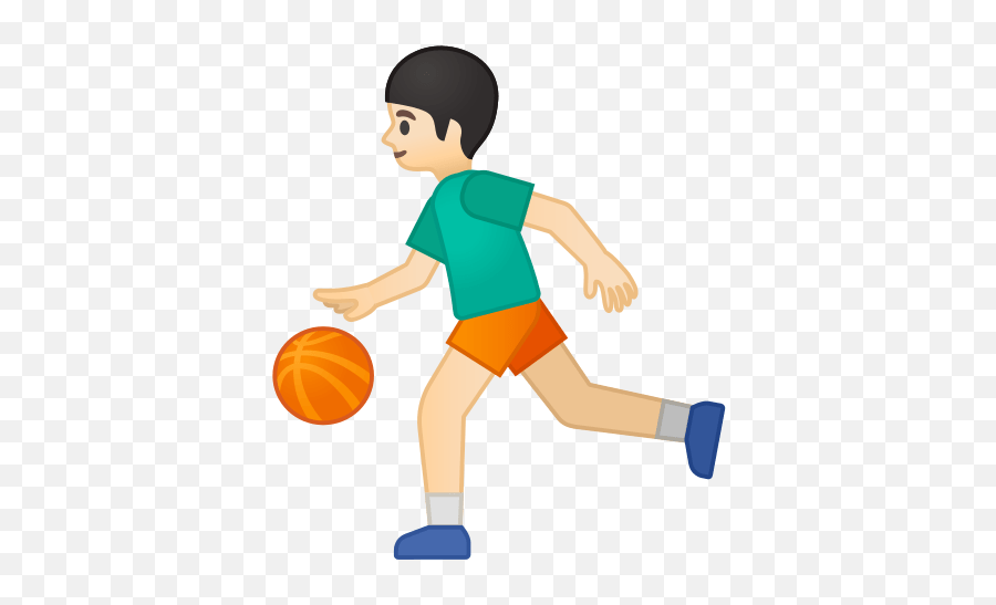 U200d Man Bouncing Ball Emoji With Light Skin Tone Meaning - Persona Con Un Balon,Shorts Emoji