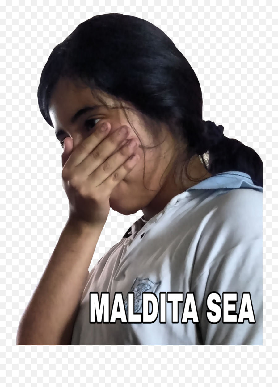 Malditasea Meme Cara Ohrayos Sticker By Katherine - Photo Caption Emoji,Anxiety Emoji Meme