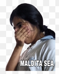 Malditasea Meme Cara Ohrayos Sticker By Katherine - Photo Caption Emoji,Anxiety Emoji Meme