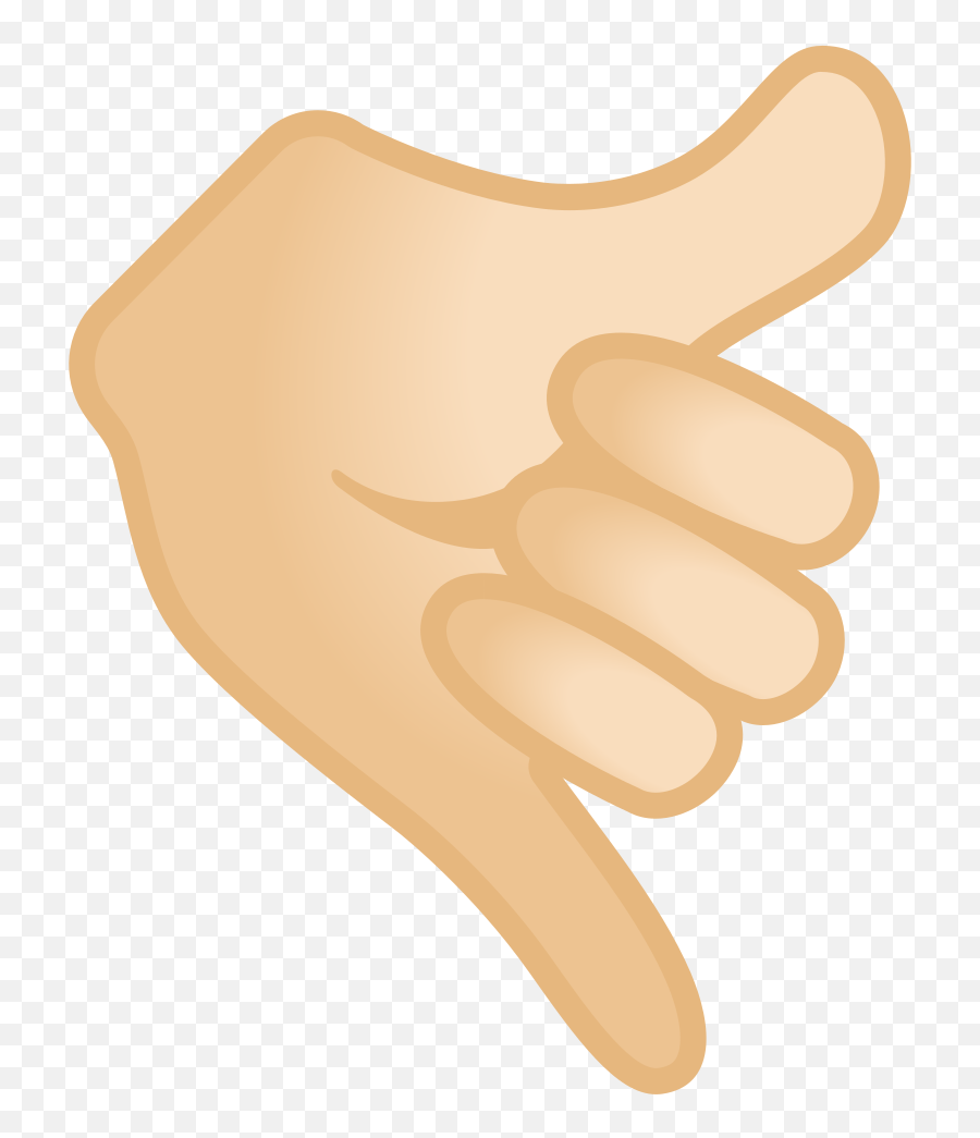 Call Me Hand Light Skin Tone Icon Noto Emoji People - Sign Language,Hand Emoji
