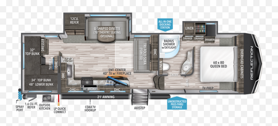 Reflection Fifth - Wheel Floorplans Grand Design Grand Design 28bh Emoji,Wheelo F Emotions