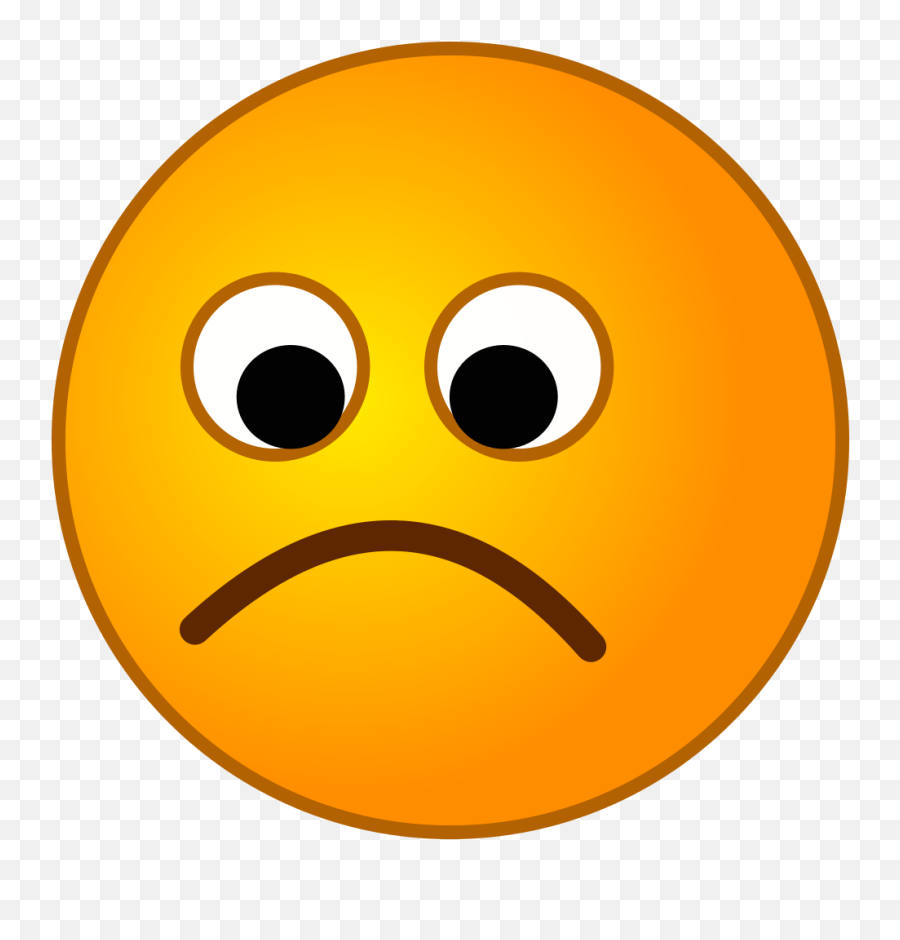 Smiley Sadness Emoticon Clip Art - Smiley Face Sad Png Orange Sad Face Emoji,Frowny Face Emoticons