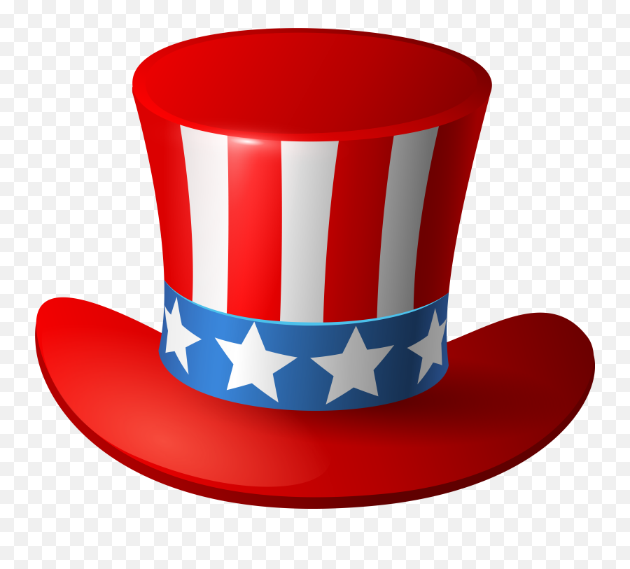 4th Of July Hat - Transparent Background Uncle Sam Hat Clipart Emoji,Free 4th July Emoticons